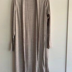 Lands End Light Gray Knee-Length Sweater - M/T